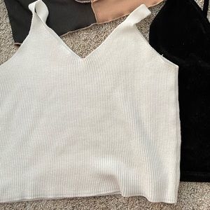 knit sweater tank top